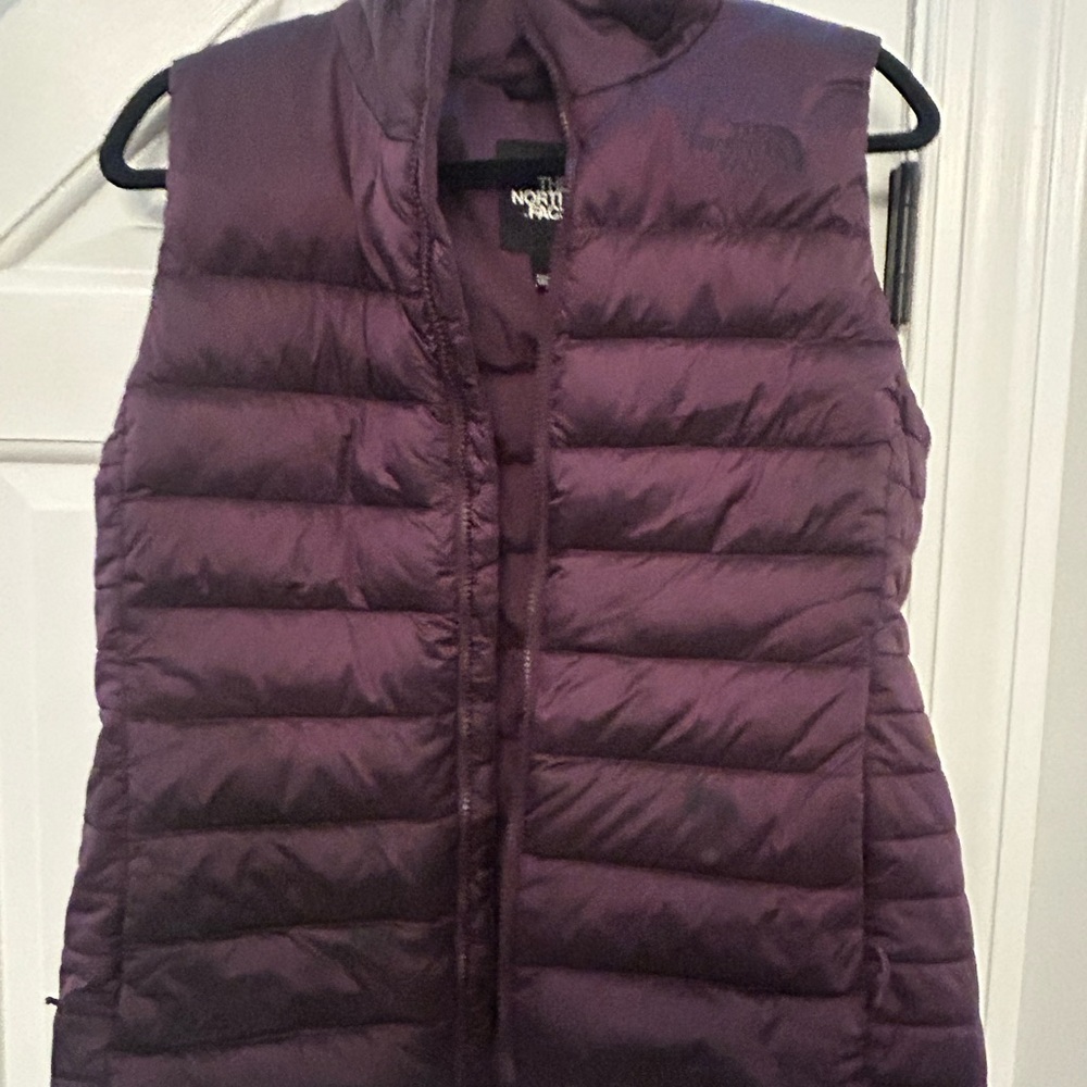 The North Face Women’s Dark Purple Nuptse 700 Fill Goose Down Puffer Vest